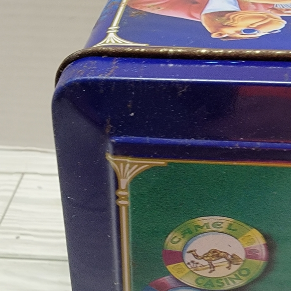 Joe Camel Cigarettes Poker Chips Cards Advertising Tin Storage Container - Picture 12 of 16
